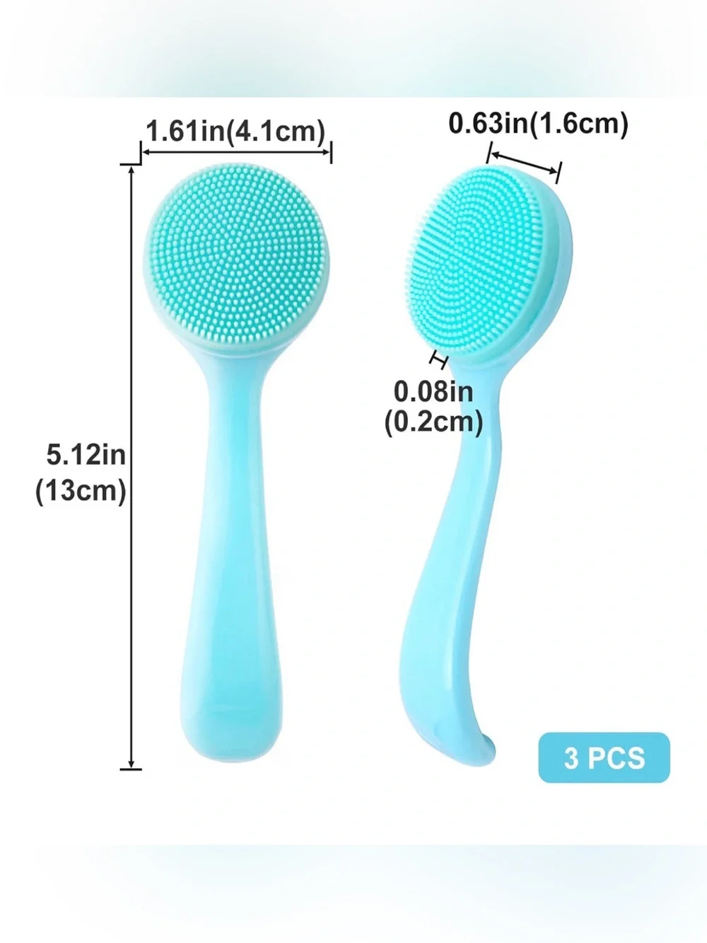 New! 3pcs Silicone Manual Face Scrubber, Soft Face Scrubber Exfoliator